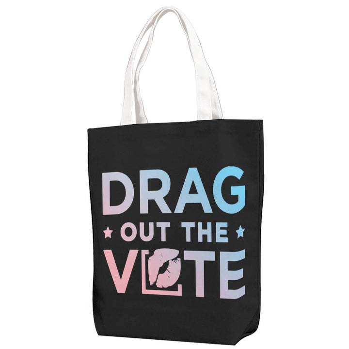 Drag Out the Vote - Trans Logo Jumbo Tote Bag - dragqueenmerch