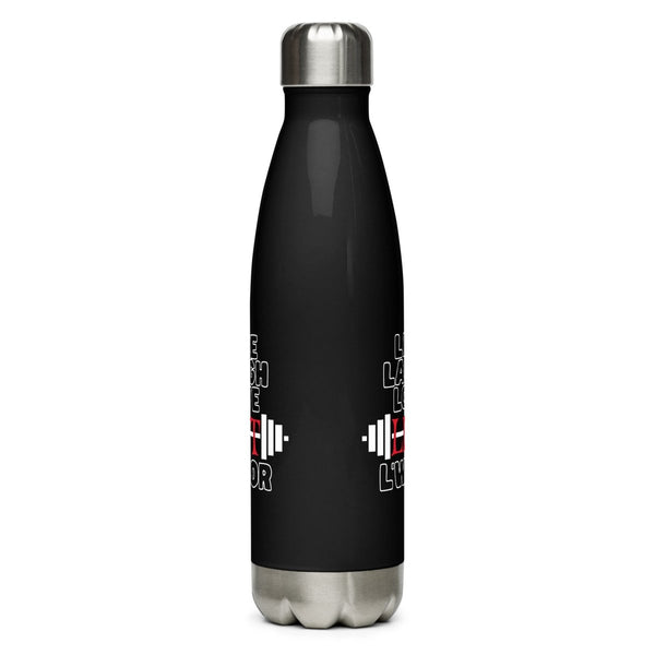 Jessica L'Whor - Live Laugh Love Black Stainless steel water bottle - dragqueenmerch