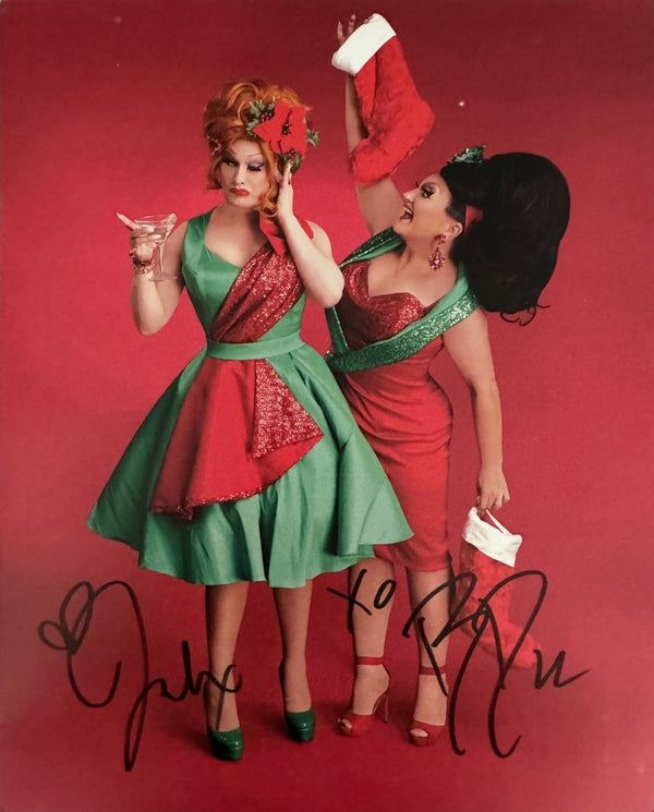 Jinkx & Dela 2023 Holiday Tour Winter Stocking Slay Ride Signed Print - dragqueenmerch