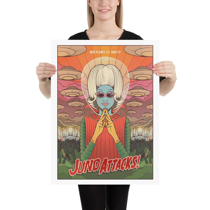 Juno Birch - Juno Attacks Poster - dragqueenmerch