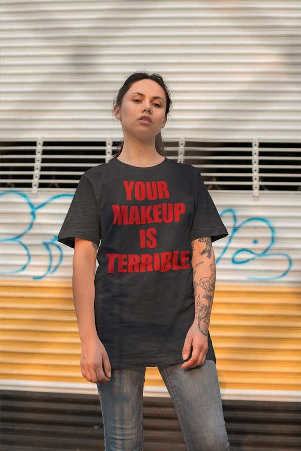 ALASKA THUNDERFUCK "MAKEUP IS TERRIBLE" T-Shirt Dress - dragqueenmerch