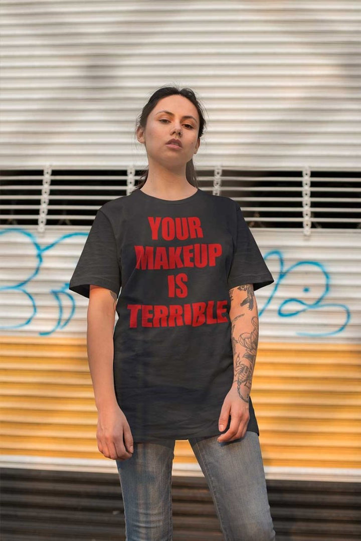 ALASKA THUNDERFUCK "MAKEUP IS TERRIBLE" T-Shirt Dress - dragqueenmerch