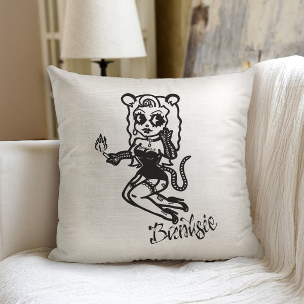 Banksie - Rat Queen Logo Pillow with Insert - dragqueenmerch