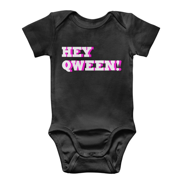 Hey Qween - Logo Classic Baby Onesie Bodysuit - dragqueenmerch