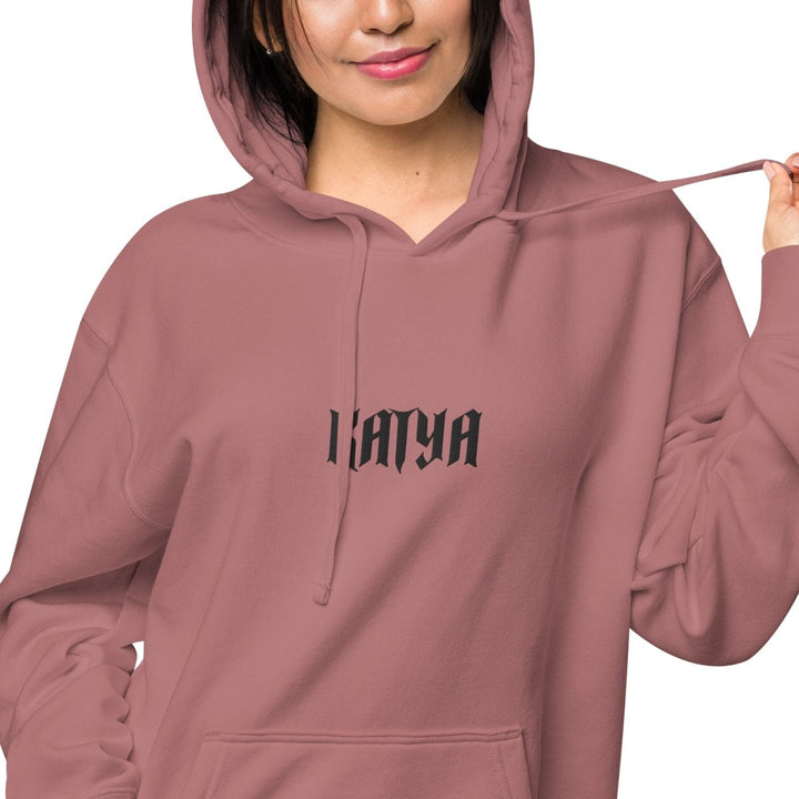 Katya - Center Logo Embroidered Vintage Wash Hoodie - dragqueenmerch