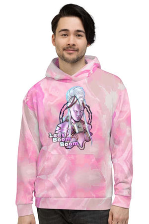 LADY BOOM BOOM - PRINTED TIE DYE HOODIE