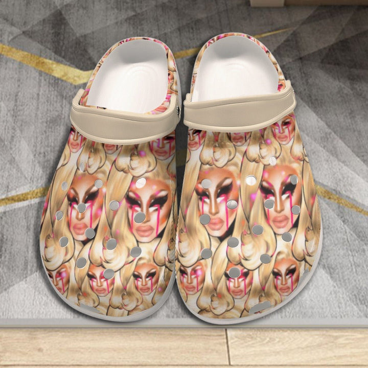 Trixie Mattel - Crying Eyes Unisex Clog Sandals - dragqueenmerch