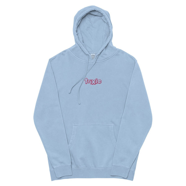 Trixie - Outline Logo Embroidered Vintage Wash Hoodie - dragqueenmerch