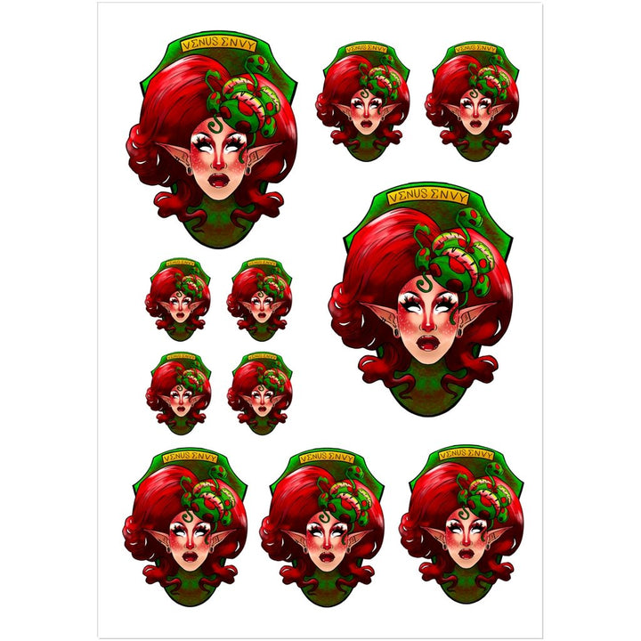 Venus Envy - Fly Trap Kiss Cut Stickers - dragqueenmerch