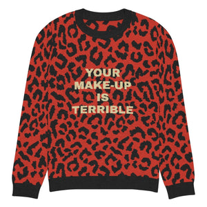 Alaska - Your Makeup Is Terrible Loepard Crew Knit Sweater