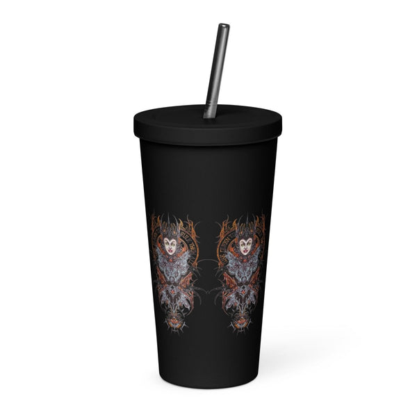 Dollya Black - Ruler Insulated tumbler with a straw - dragqueenmerch