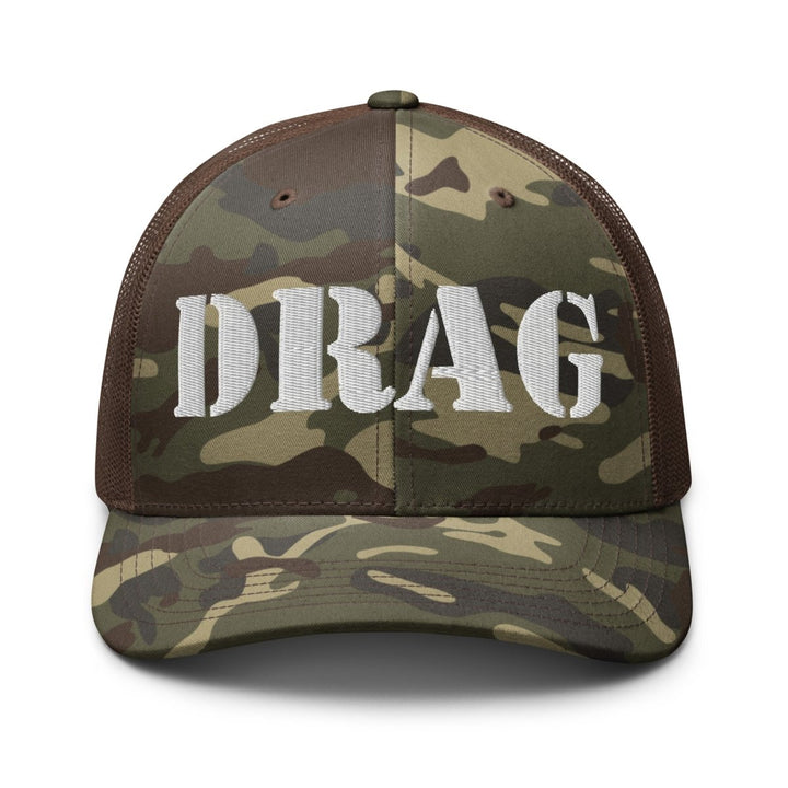 DQM - DRAG Camouflage trucker hat - dragqueenmerch