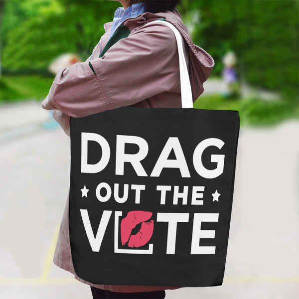Drag Out the Vote - Classic Logo Jumbo Tote Bag - dragqueenmerch
