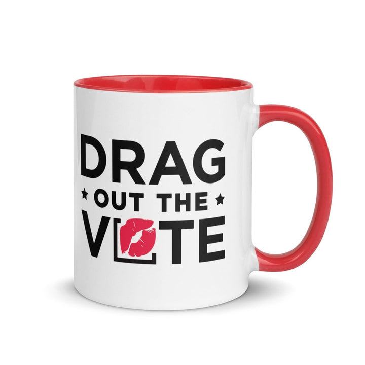 Drag Out the Vote - Classic Logo Mug with Color Inside - dragqueenmerch
