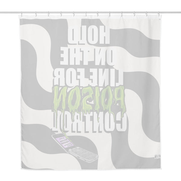 Helena Poison - Hold On The Line Shower Curtain - dragqueenmerch