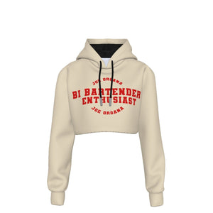 Joe Organa - Bi Bartender Enthusiast Crop Top Hoodie