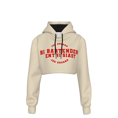 Joe Organa - Bi Bartender Enthusiast Crop Top Hoodie