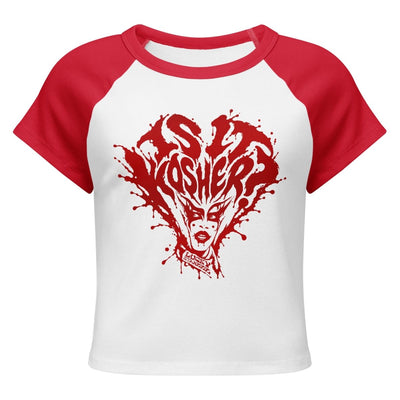 LUCKY STARZZZ- Is It Kosher Micro Rib Raglan Baby Tee