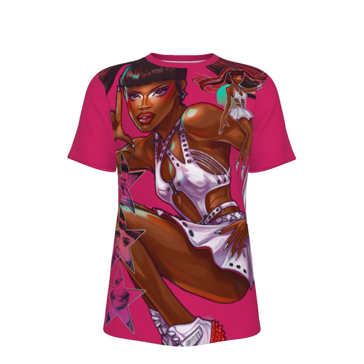 Luxx Noir London - Double Pony All-Over Print T-Shirt - dragqueenmerch