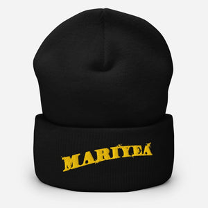 Mariyea - Golden Goddess Logo Cuffed Beanie Hat