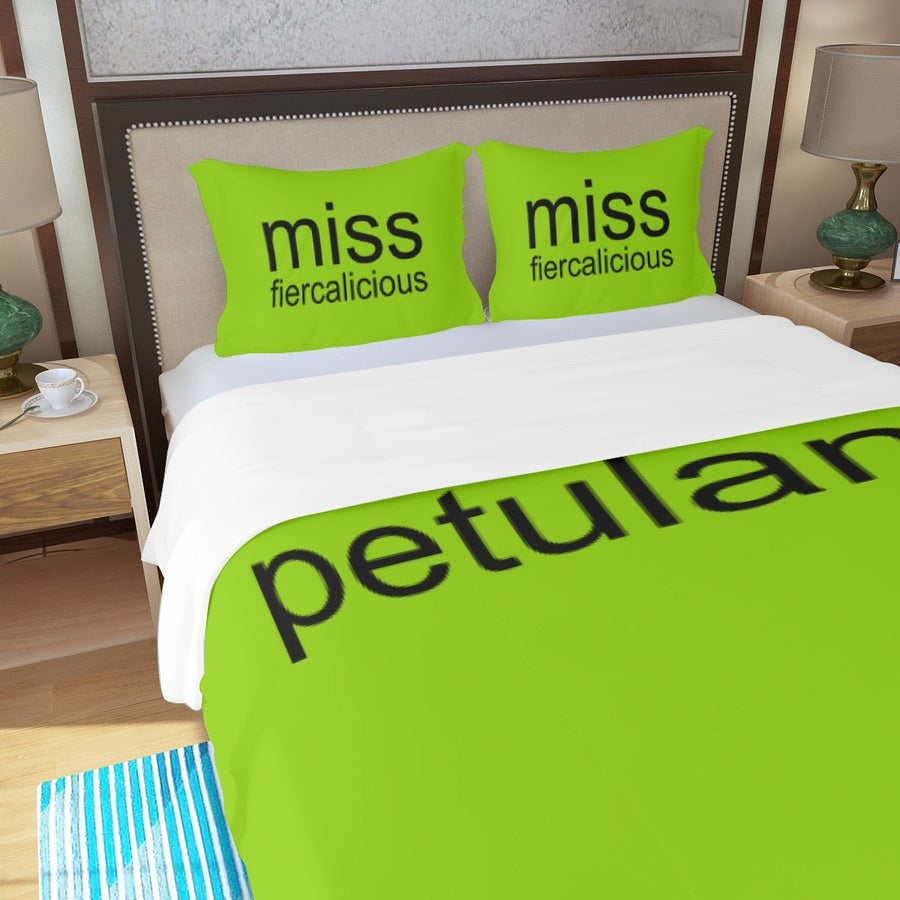 Miss Fiercalicious - Petulant Three Piece Duvet Bedding Set