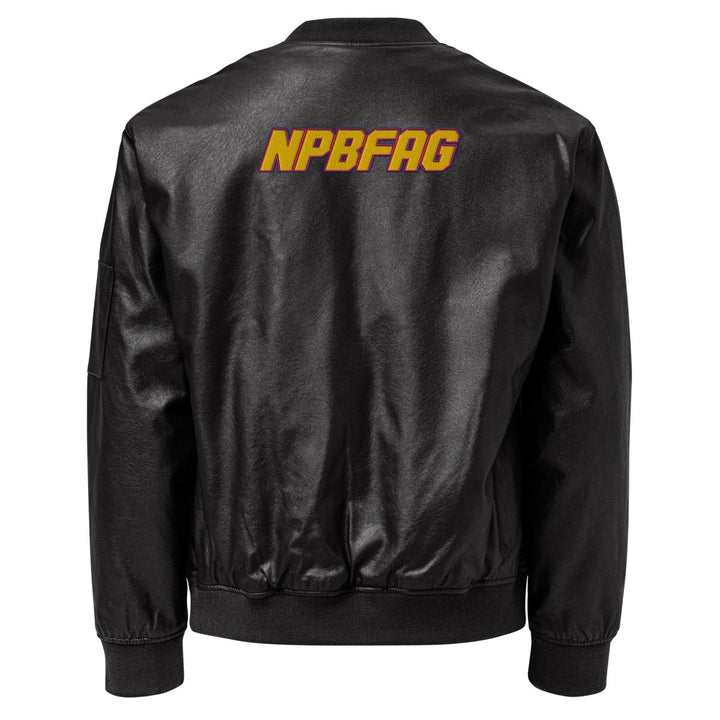 Nicole Paige Brooks - NPBFAG Logo Vegan Leather Bomber Jacket - dragqueenmerch