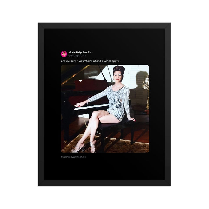 Nicole Paige Brooks - Vodka Soda Framed Poster - dragqueenmerch