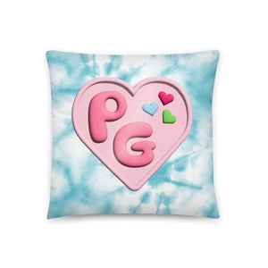 Powderpuff Girls - Logo Tie-dye Throw Pillow