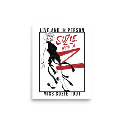 Suzie Toot with a Z Tour Poster