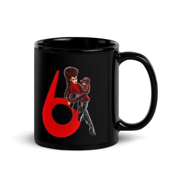 6 (@callher6 - ) These Boots Black Glossy Mug - dragqueenmerch
