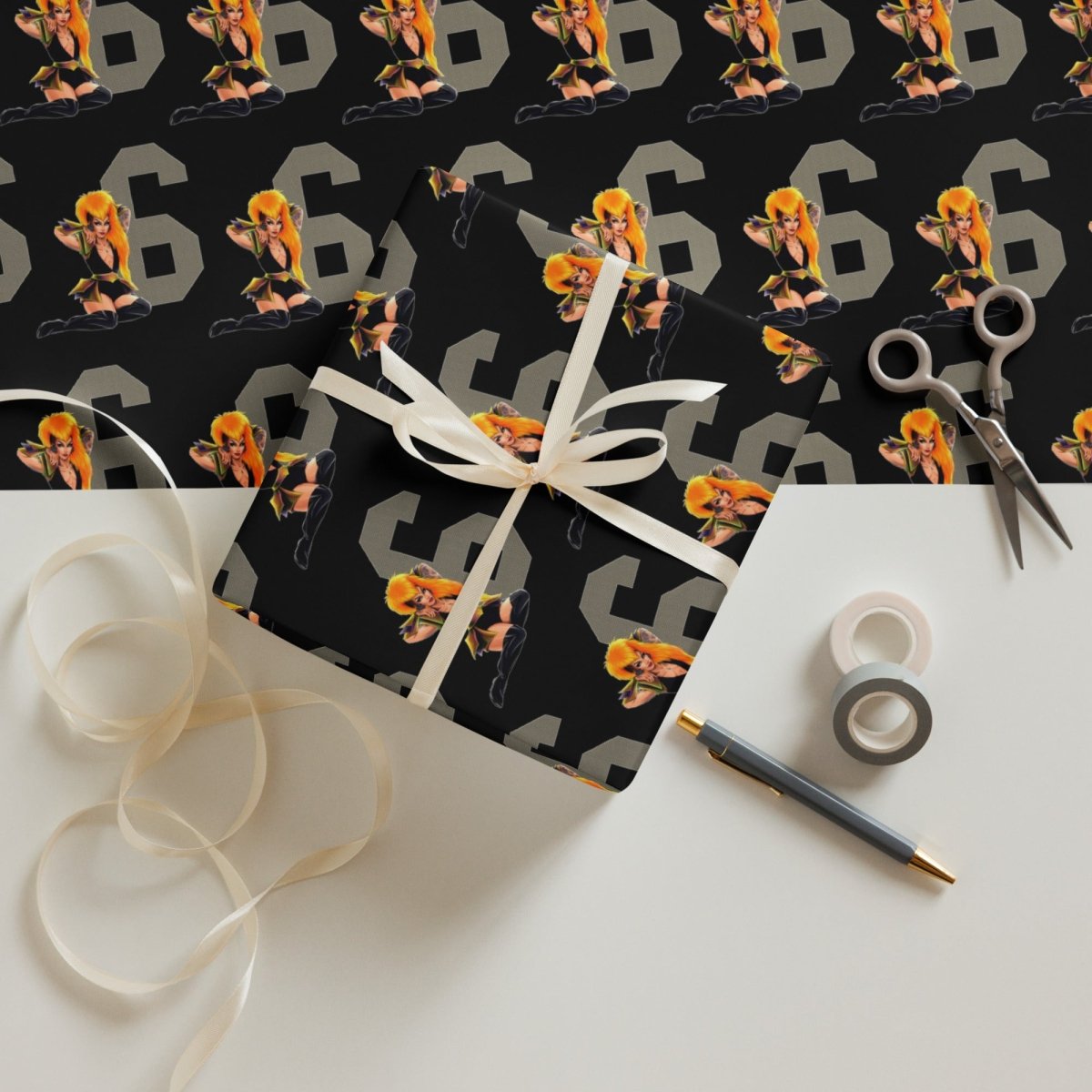 6 (@callher6) Wrapping paper sheets - dragqueenmerch