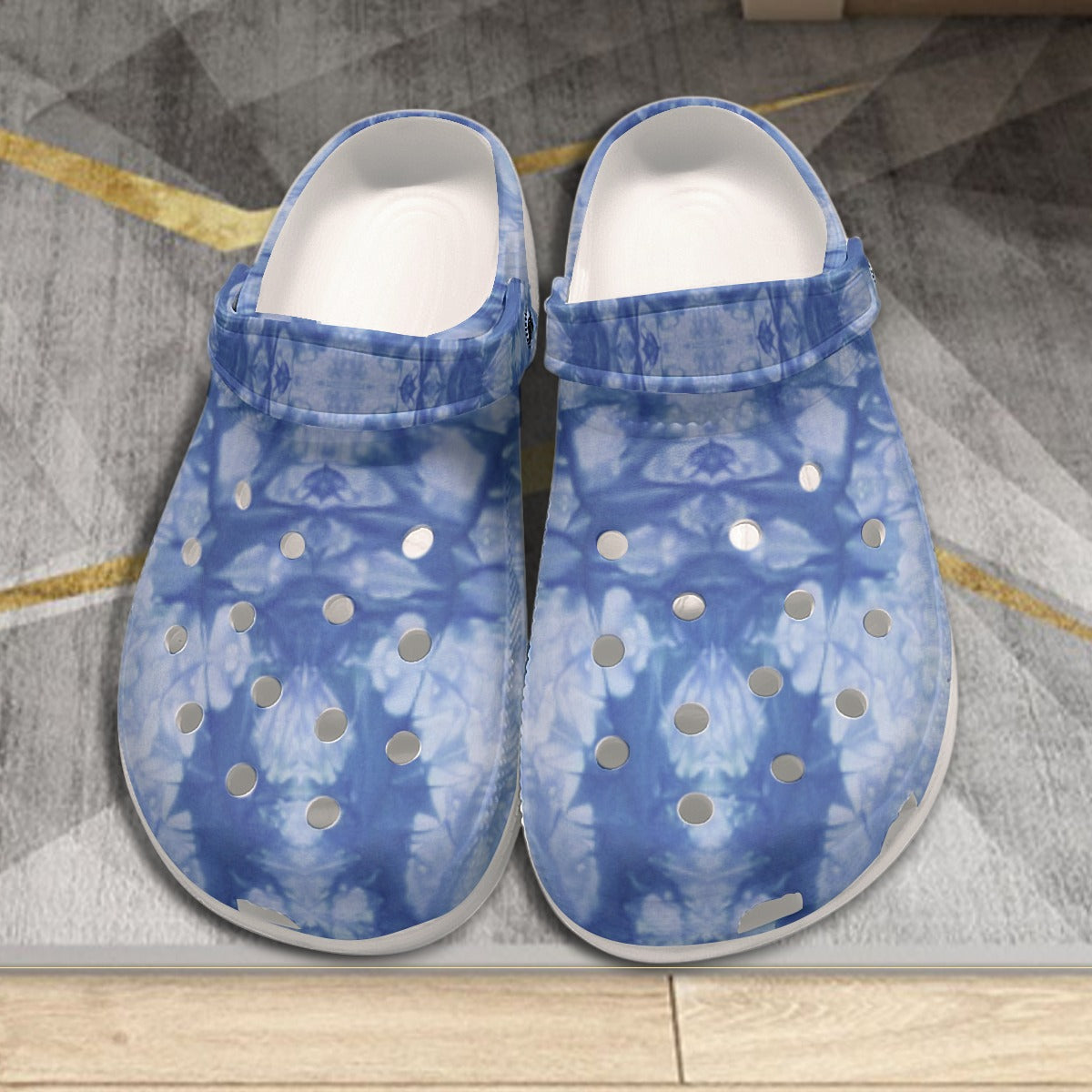 DQM - Blue Crinkle Unisex Clog Sandals
