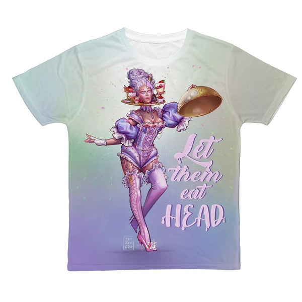 ADRIANA - LET THEM EAT HEAD - ALL OVER PRINT T-SHIRT - dragqueenmerch