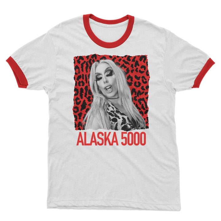 Alaska 5000 - Leopard Rouge Ringer T-Shirt - dragqueenmerch