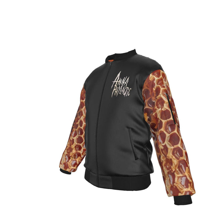 Anna Phylactic - Honeycomb All-Over Print Bomber Jacket - dragqueenmerch