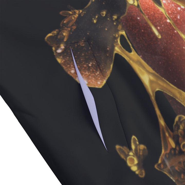 Anna Phylactic - Honeycomb All-Over Print Stand Collar Jacket - dragqueenmerch