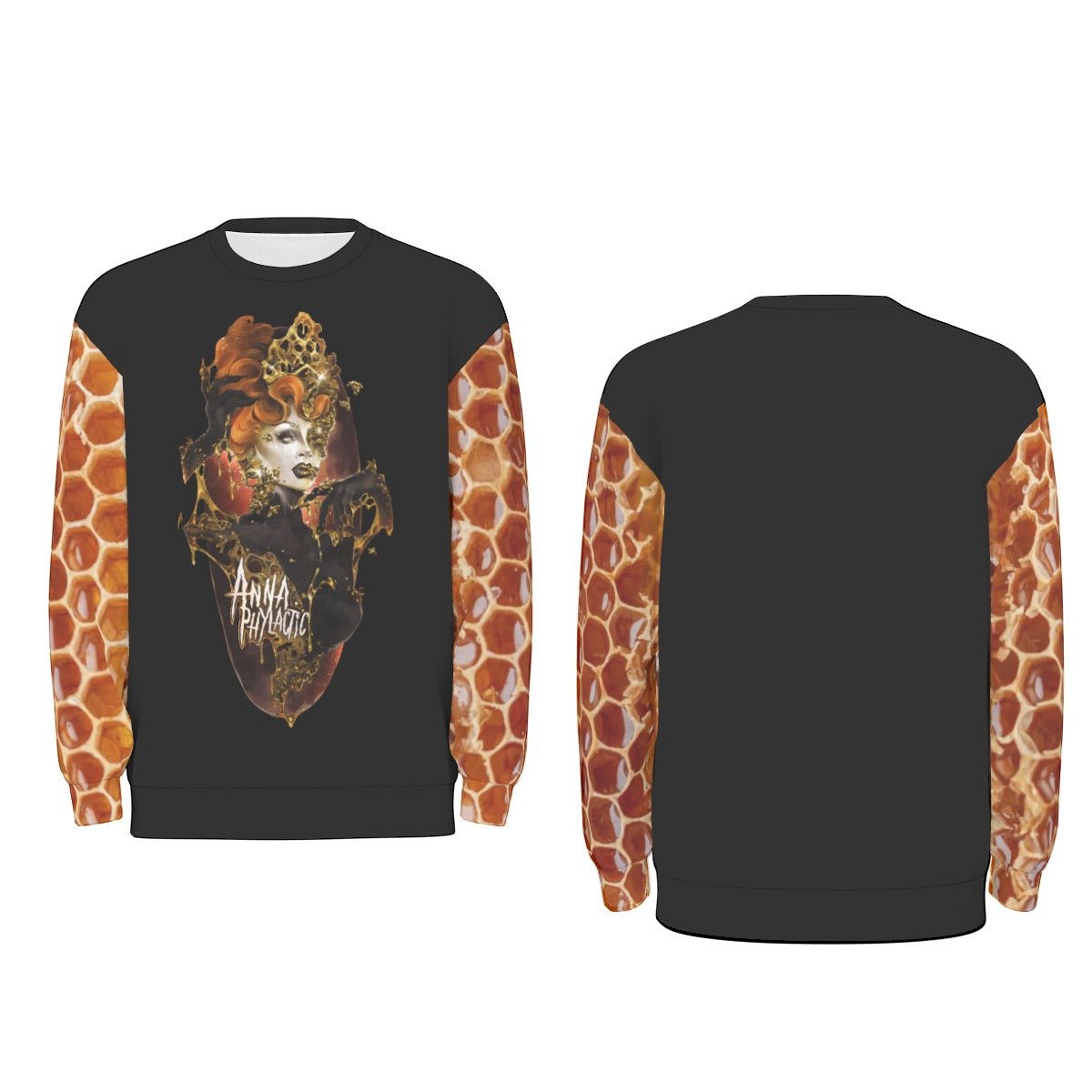 Anna Phylactic - Honeycomb Sleeve All-Over Print Jumper - dragqueenmerch