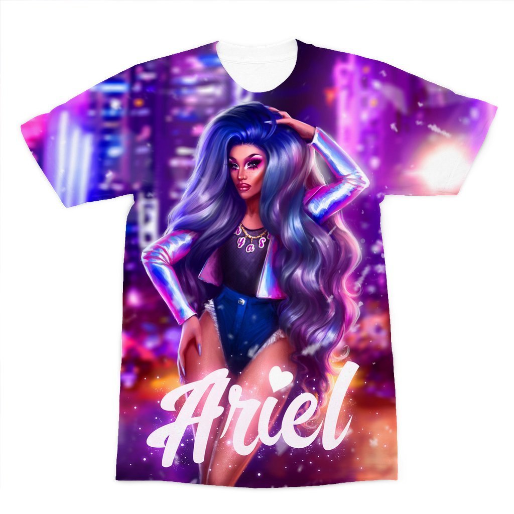 ARIEL VERSACE "CITY LIGHTS" ALL OVER PRINT T-SHIRT