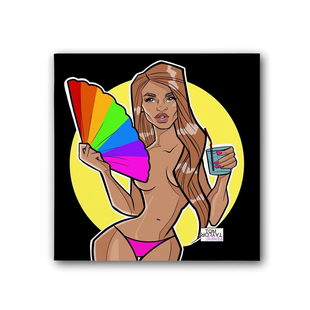 Arisce Wanzer - Tom Taylor Rainbow Canvas Print - dragqueenmerch