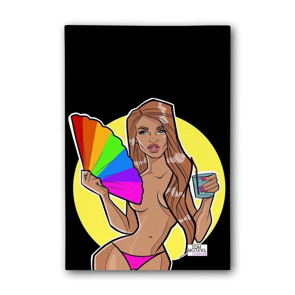 Arisce Wanzer - Tom Taylor Rainbow Canvas Print - dragqueenmerch
