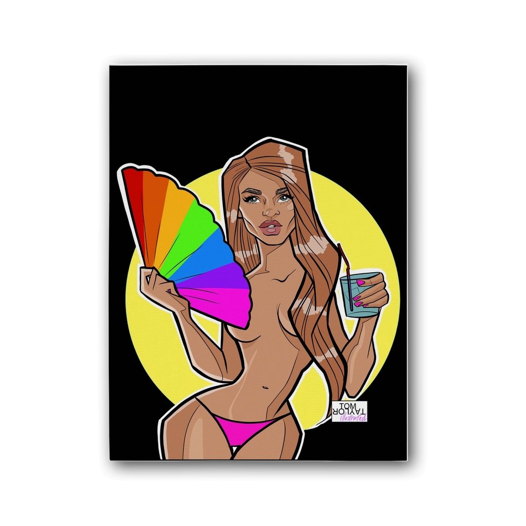 Arisce Wanzer - Tom Taylor Rainbow Canvas Print - dragqueenmerch