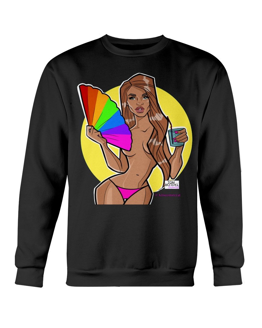 ARISCE WANZER "TOM TAYLOR RAINBOW" CREW NECK SWEATSHIRT - dragqueenmerch