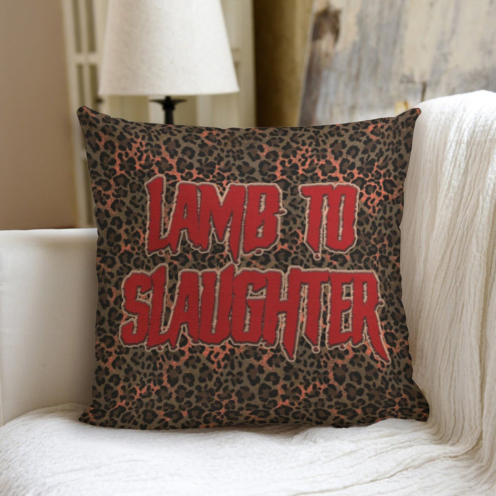 Banksie - Lamb To Slaughter - Throw Pillow with Insert - dragqueenmerch