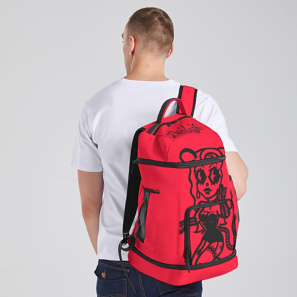Banksie - Rat Queen Logo Large Travel Backpack - dragqueenmerch