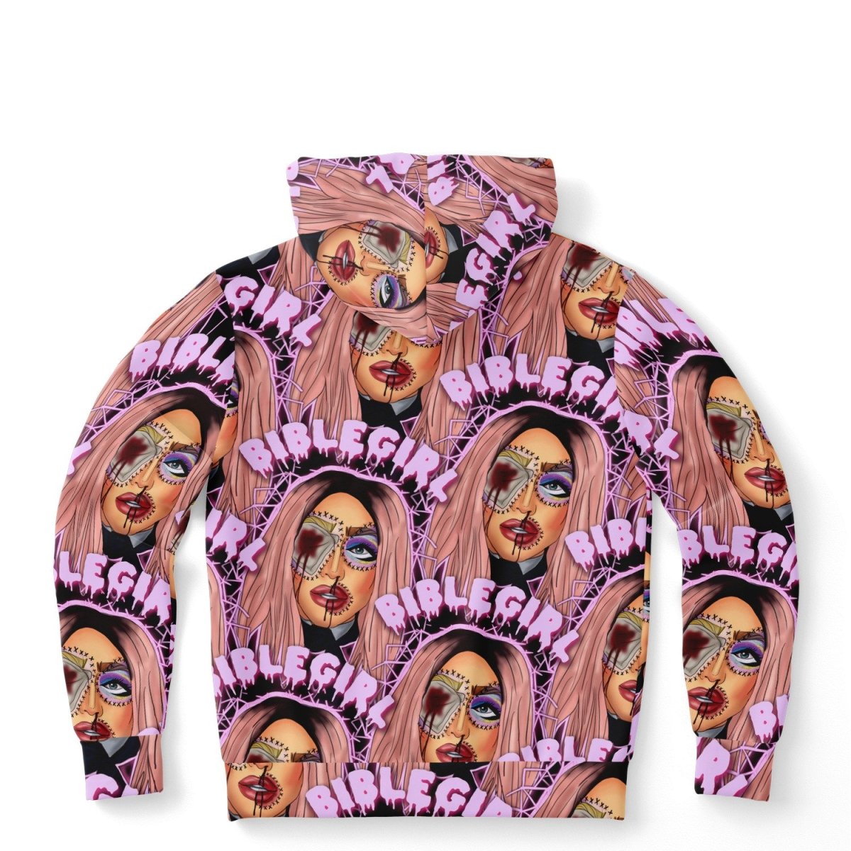 BibleGirl Eyebola All Over Print Hoodie - dragqueenmerch