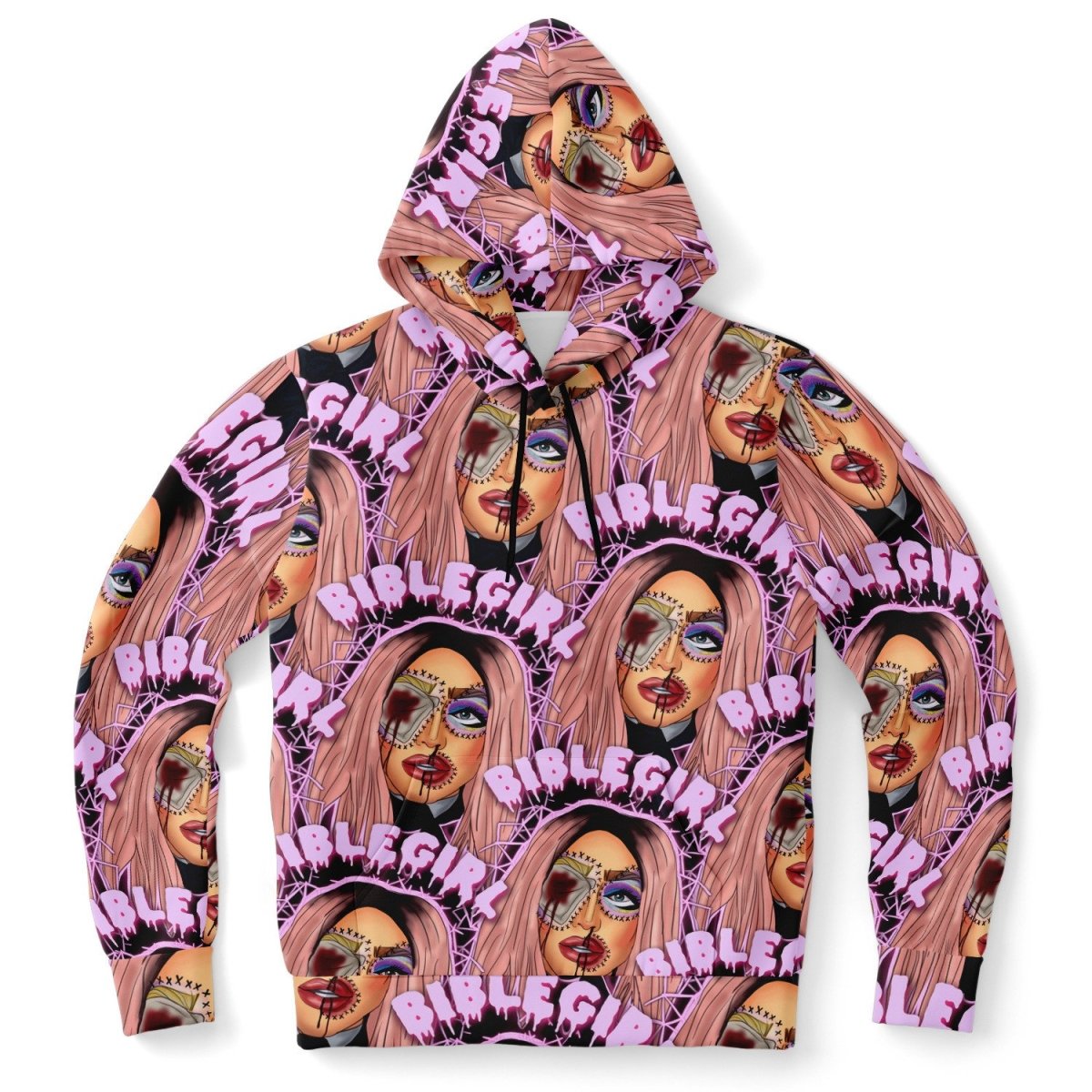 BibleGirl Eyebola All Over Print Hoodie - dragqueenmerch