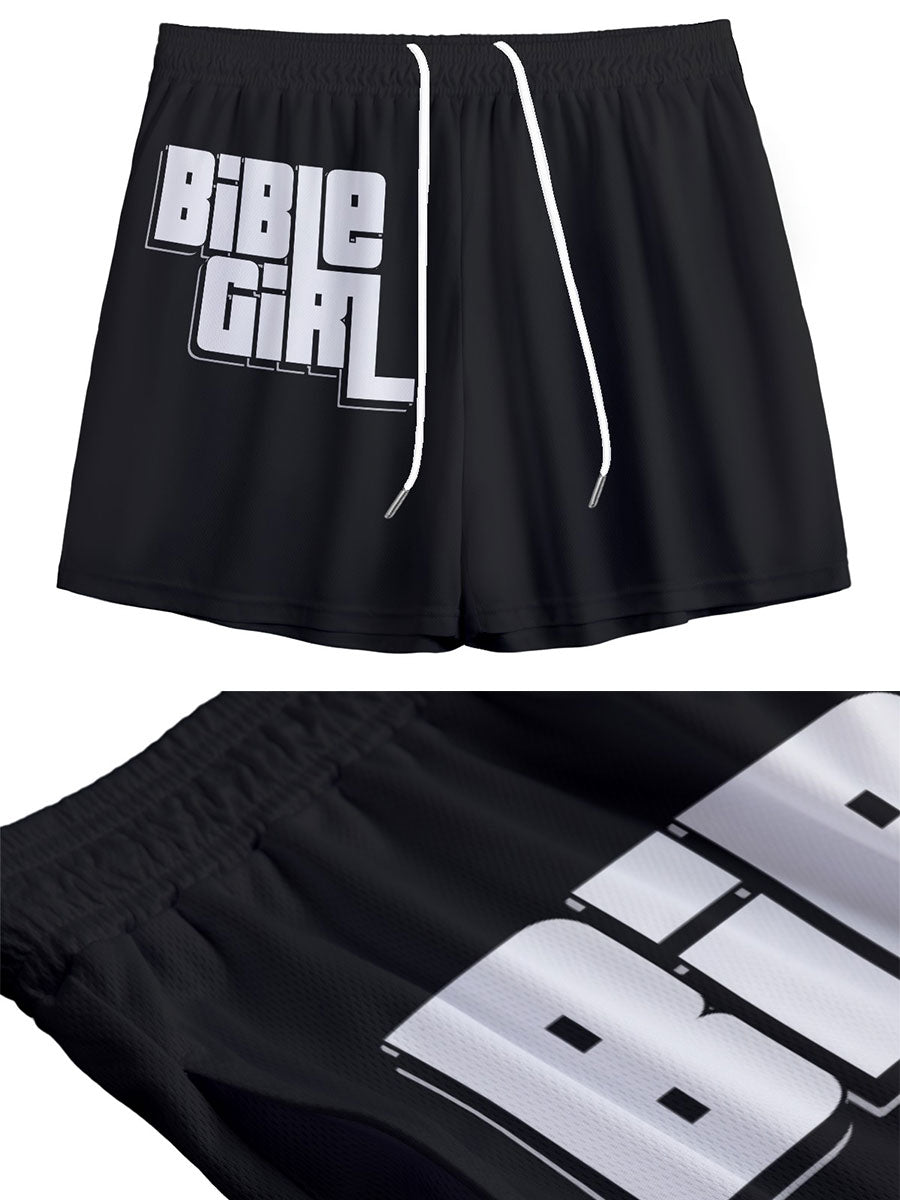 BibleGirl - Liberty City Logo Gym Shorts - dragqueenmerch