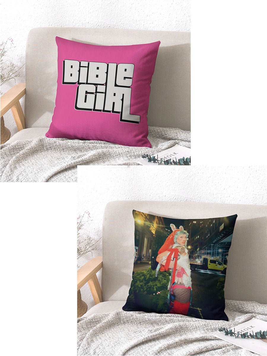 BibleGirl - Silly Rabbit Throw Pillow - dragqueenmerch