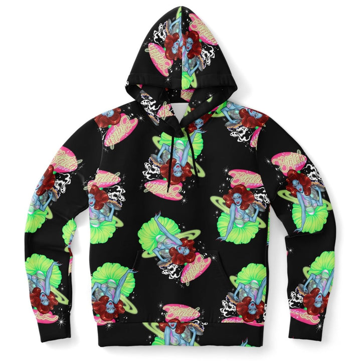 Biqtch Puddin - Alien All Over Print Hoodie - dragqueenmerch