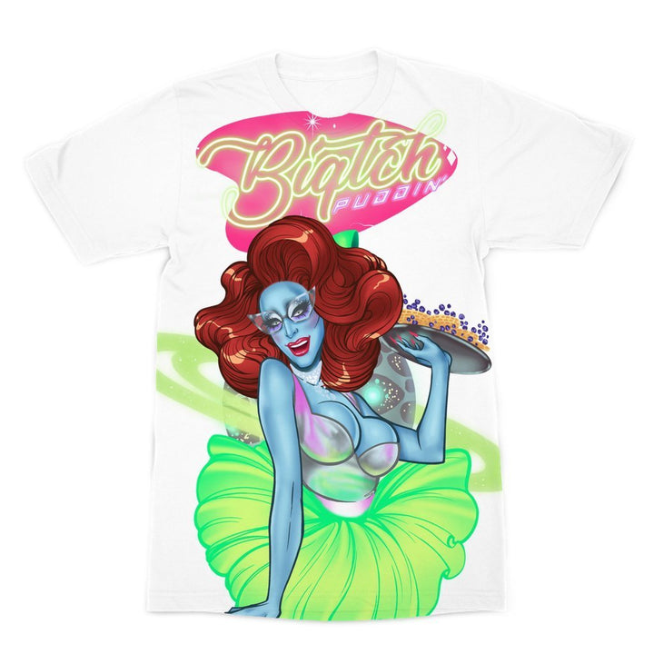 Biqtch Puddin "Alien" ALL OVER PRINT T-SHIRT - dragqueenmerch